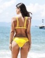 Sexy Yellow Pure Color Design Simple Bikini