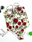 Sexy Multi-color Rose Pattern Decorated Suspender Swimwear