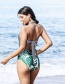 Sexy Green Off-the-shoulder Design One-piece Bikini