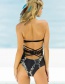 Sexy Black Off-the-shoulder Design Simple Bikini