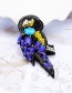 Fashion Blue Beads&diamond Decorated Bird Shape Brooch
