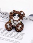 Fashion Brown Beads Decorated Bear Shape Patch