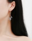 Sweet Silver Color Gesture Shape Design Pure Color Earrings