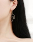 Sweet Gold Color Gril Shape Design Pure Color Earrings
