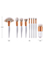 Trendy Gray+white Color Matching Design Cosmetic Brush(9pcs)