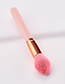 Trendy Pink+gold Color Flame Shape Design Cosmetic Brush(1pc)