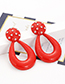 Fashion White Waterdrop Shape Decorated Earrings