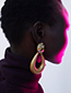 Fashion Gold Color Waterdrop Shape Decorated Earrings