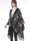 Fashion Gray Stripe Pattern Decorated Scarf