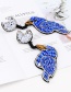 Fashion Blue Bird Shape Design Earrings