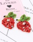Fashion Red+green Strawberry Shape Deisgn Earrings