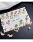 Fashion Gold Color Waterdrop Shape Decorated Heart Earrings