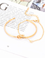 Fashion Gold Color Diamond Decorated Bracelet(4 Pcs)