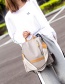 Fashion Khaki Square Shape Design Backpack