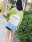 Fashion Blue Color-matching Decorated Bag