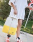 Fashion Yellow Color-matching Decorated Bag