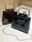 Fashion Black Pure Color Decorated Bag
