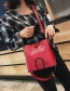 Fashion Claret Red Square Shape Design Simple Bag