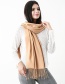 Fashion Light Pink Pure Color Decorated Scarf