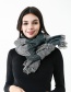 Fashion Gray Grids Pattern Decorated Scarf