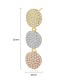 Fashion Multi-color Full Diamond Decorated Round Earrings