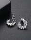 Fashion Silver Color Full Diamond Decorated Pure Color Earrings