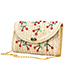 Fashion Khaki Cherry Pattern Decorated Bag