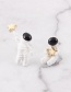 Fashion White Astronaut Shape Design Earrings