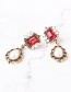Fashion Red Geometric Shape Decorated Earrings