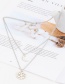 Fashion Silver Color Moon Shape Decorated Pure Color Necklace