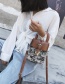 Fashion Brown Belt Buckle Shape Decorated Bag