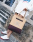 Fashion Claret Red Color-matching Decorated Bag
