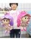 Fashion Pink Girl Shape Decorated Backpack