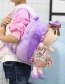 Fashion Purple Girl Shape Decorated Backpack
