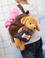 Fashion Brown Dog Shape Decorated Backpack