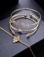 Fashion Gold Color Triangle Shape Decorated Bracelet (4 Pcs )