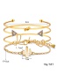 Fashion Gold Color Triangle Shape Decorated Bracelet (4 Pcs )