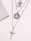 Fashion Antique Silver Flower Shape Decorated Necklace