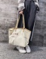 Fashion White Letter Pattern Decorated Handbag (2 Pcs )