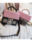 Fashion Pink House Shape Decorated Handbag