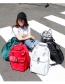 Fashion White Pure Color Decorated Backpack