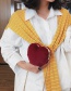Fashion Khaki Heart Shape Decorated Shoulder Bag
