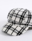 Simple Black Grid Pattern Decorated Hat