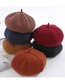 Simple Claret Red Pure Color Decorated Berets