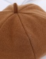 Simple Coffee Pure Color Decorated Berets