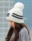 Fashion Black Letter Pattern Decorated Hat