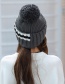 Fashion Gary Letter Pattern Decorated Hat