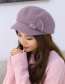 Fashion Purple Pure Color Decorated Hat