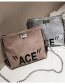 Fashion Silver Color Letter Pattern Decorated Shoulder Bag