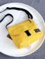 Fashion Yellow Zipper Decorated Shoulder Bag
